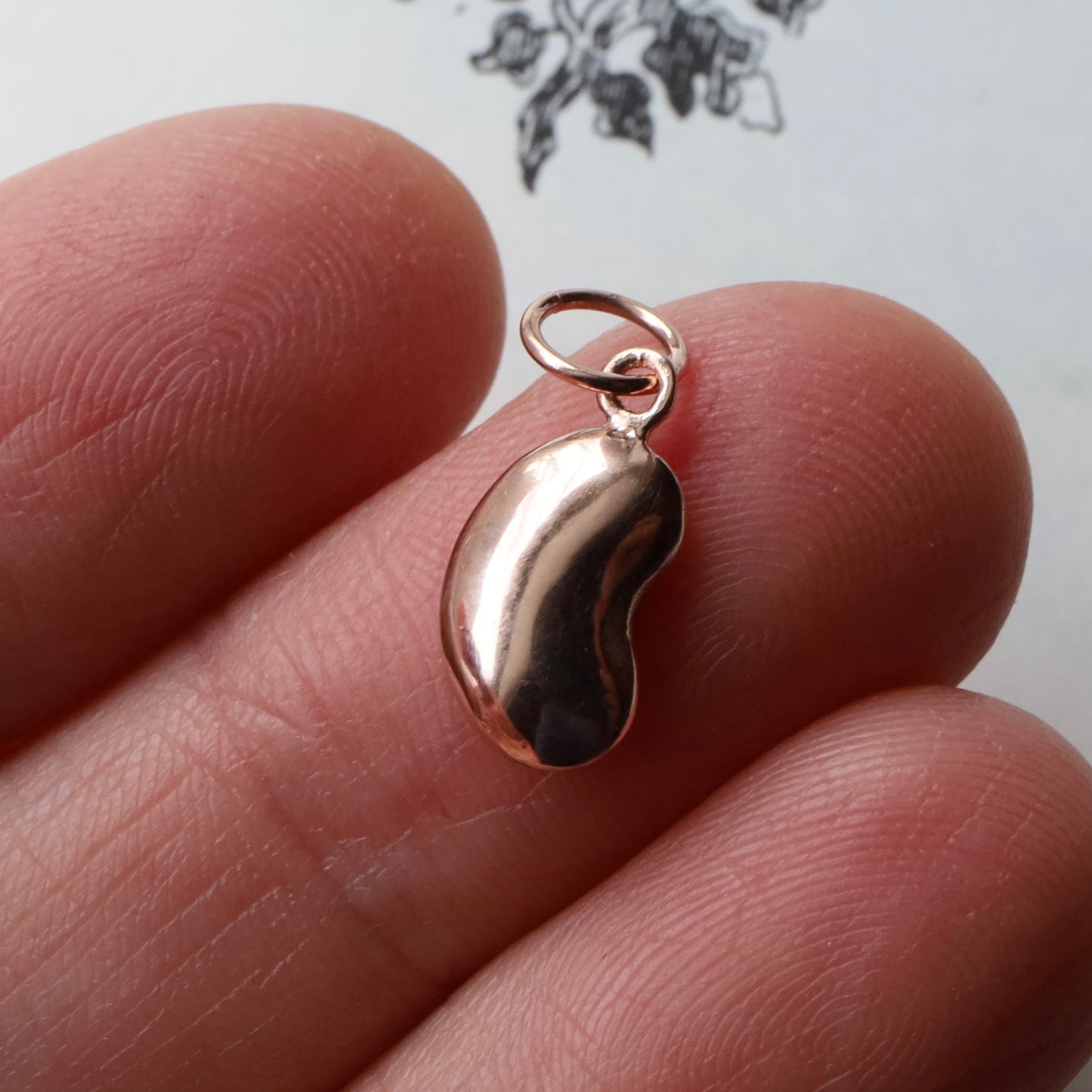 14k Rose Gold Baby Bean READY TO SHIP