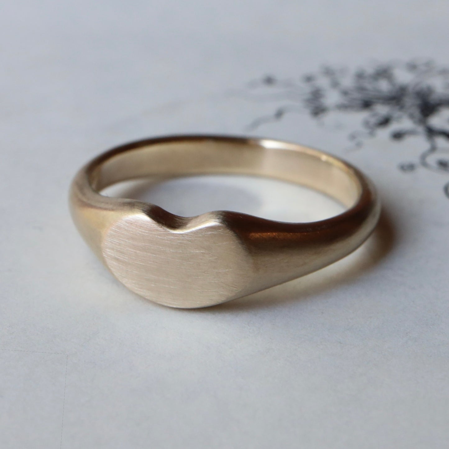 Small Lucky Bean Signet Ring