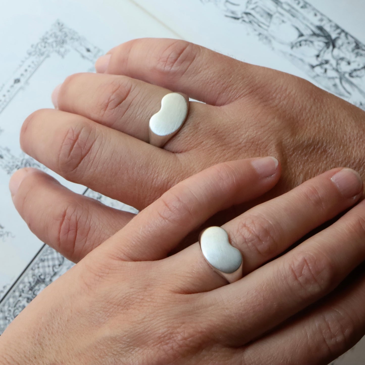 Large Lucky Bean Signet Ring