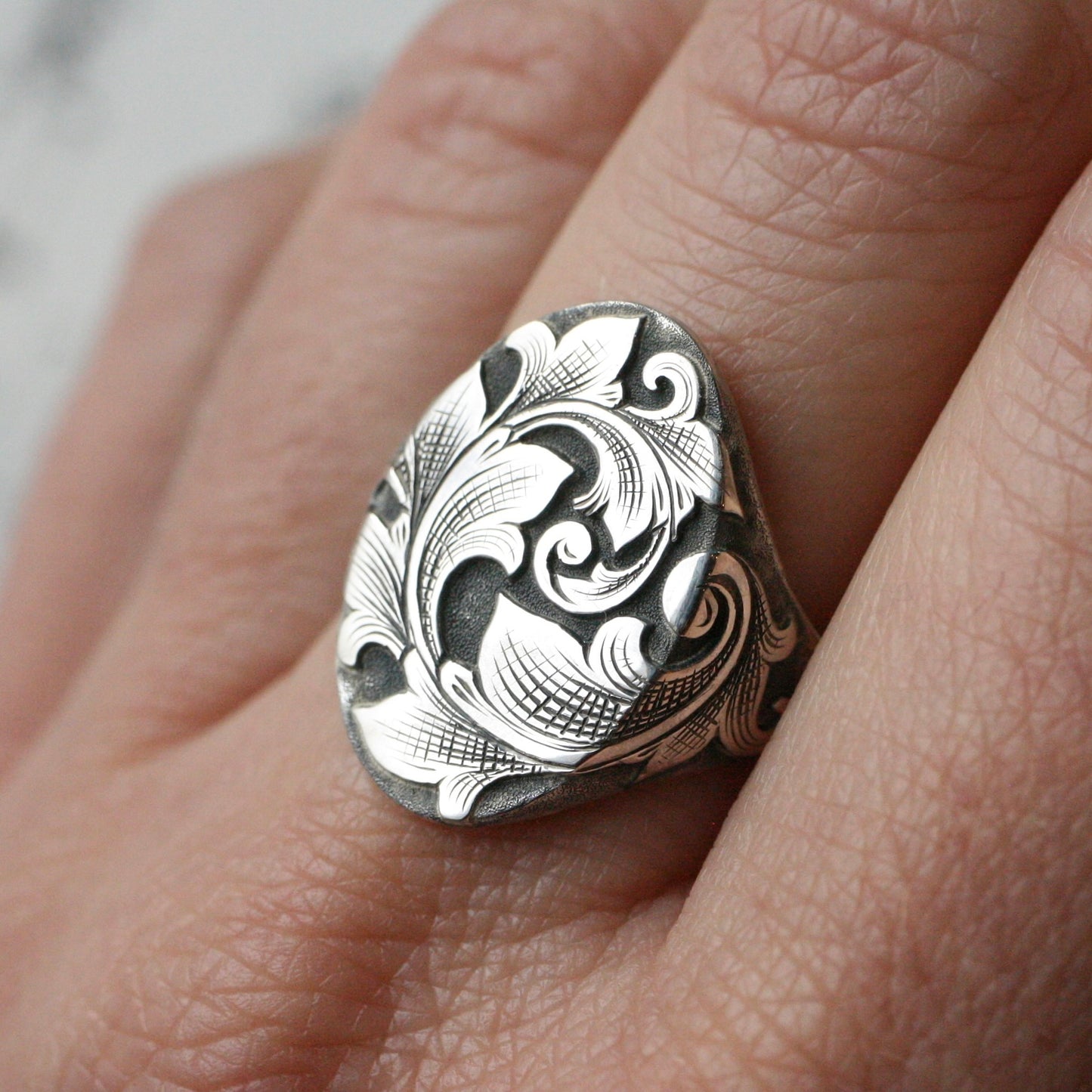 North/South Acanthus Signet