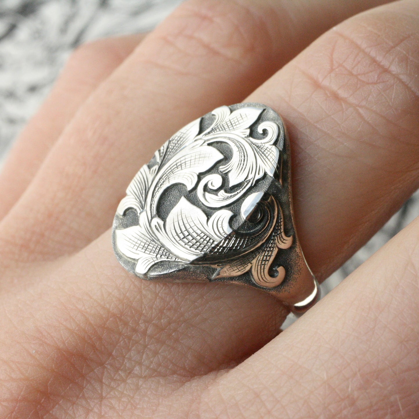 North/South Acanthus Signet