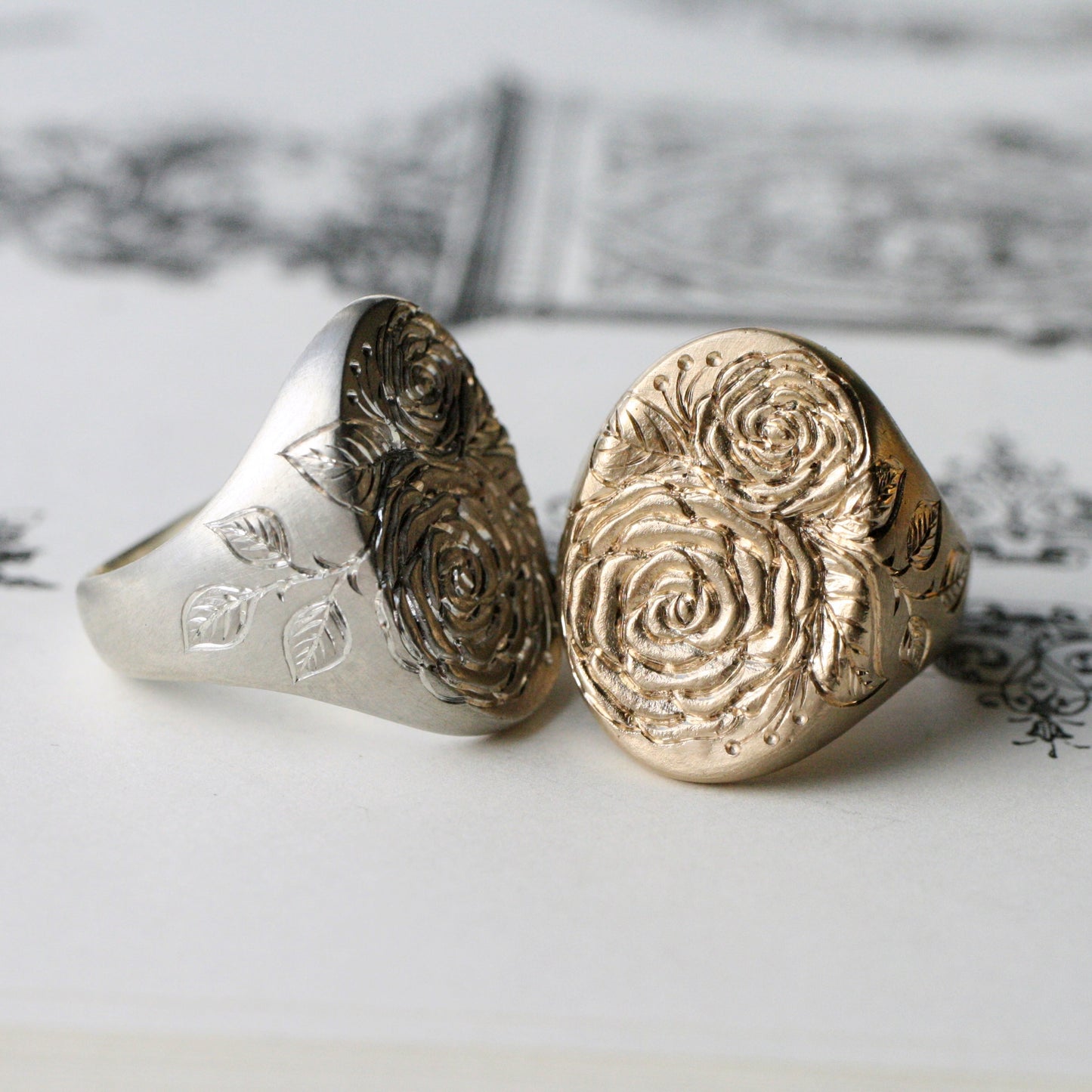 XL Oval Beloved Rose Signet