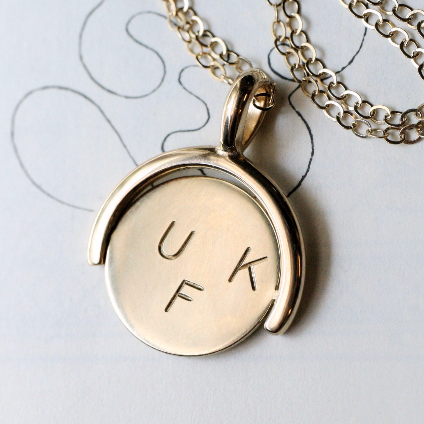 "F*** off" Spinner Pendant