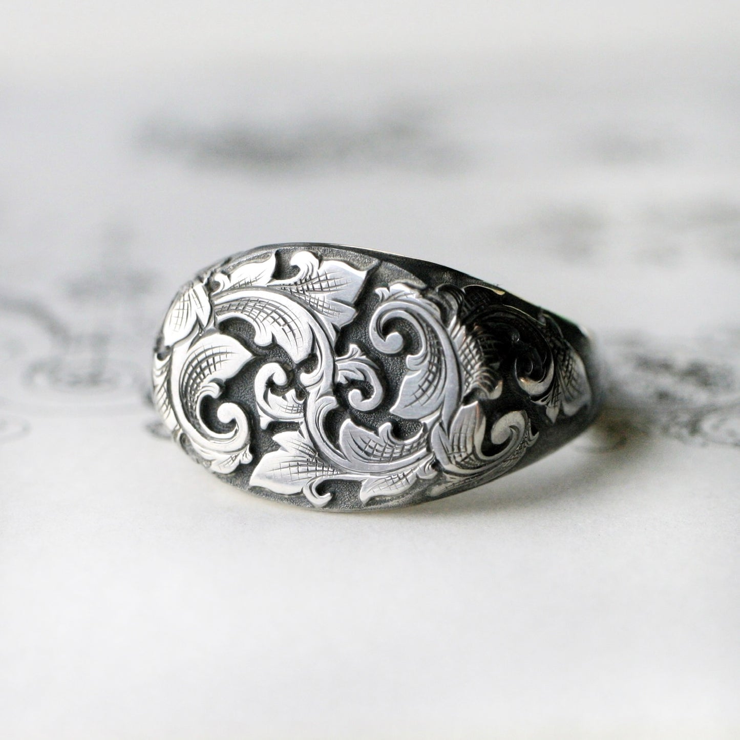 East/West Acanthus Signet