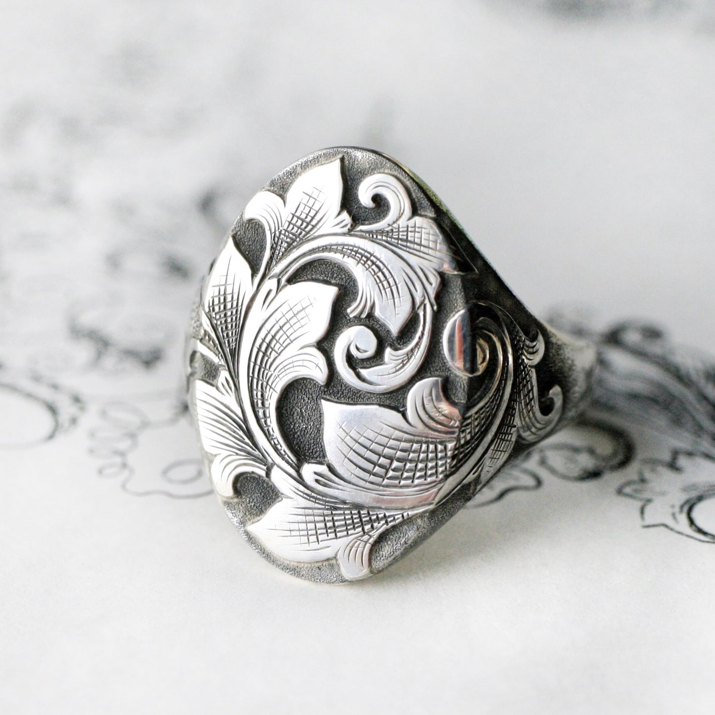 North/South Acanthus Signet