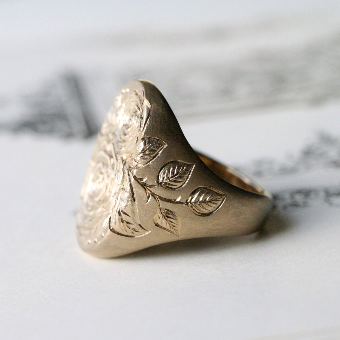 XL Oval Beloved Rose Signet