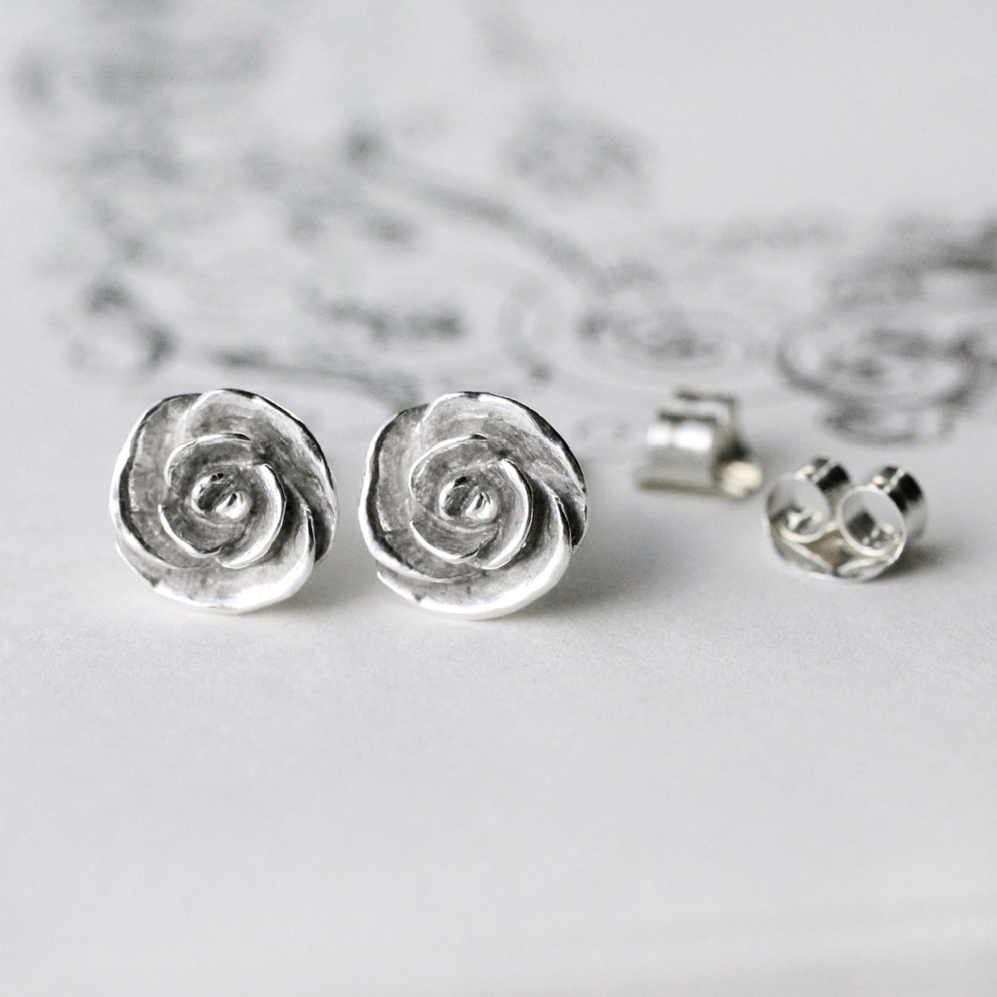 Tiny Rose Studs