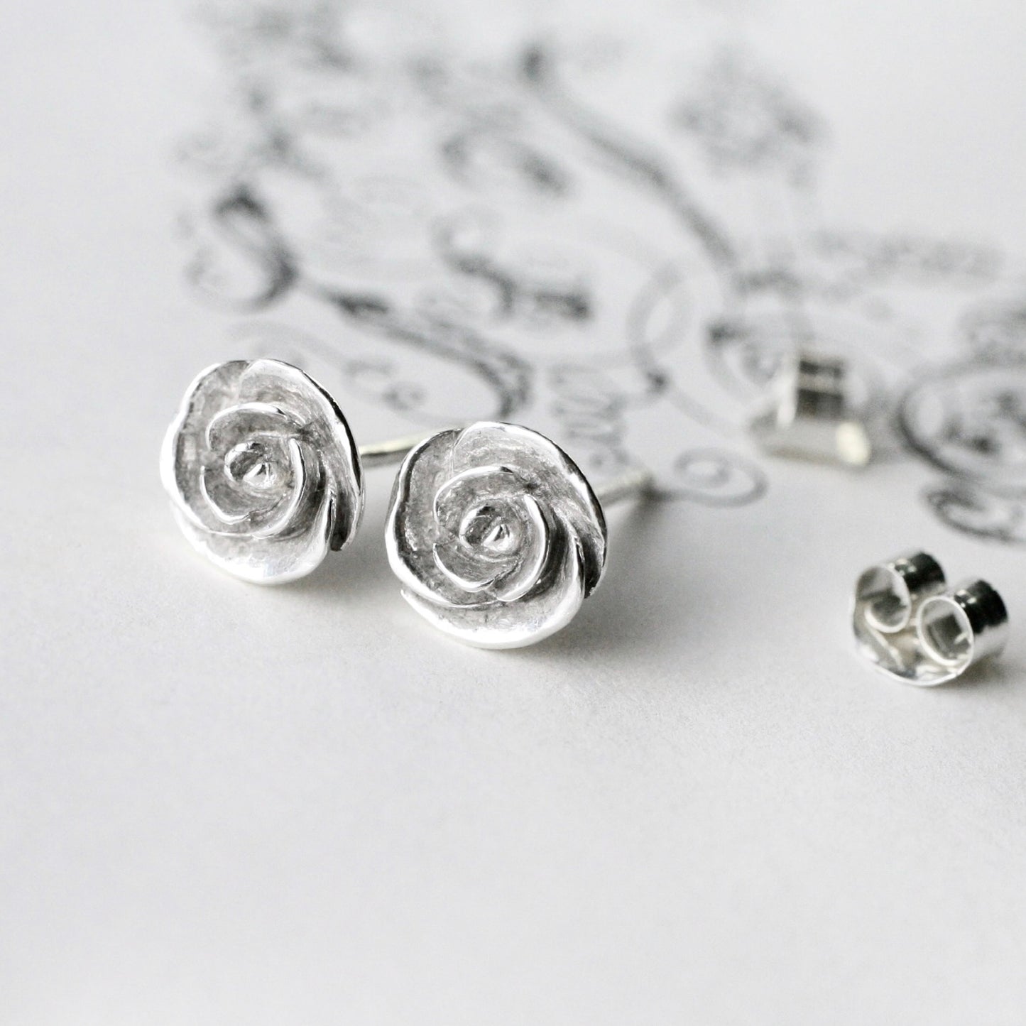 Tiny Rose Studs