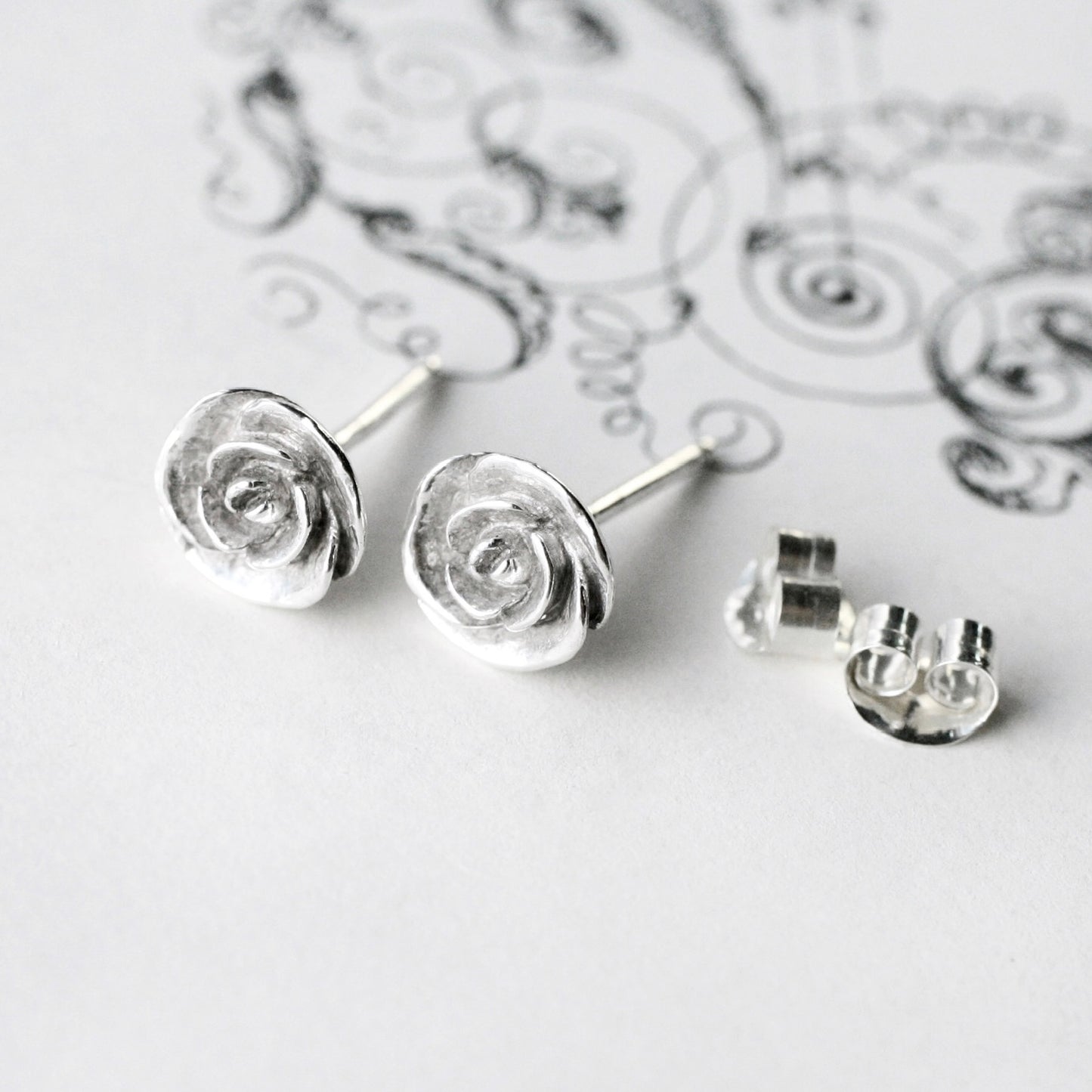 Tiny Rose Studs