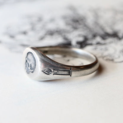 Momento-mori Skull Signet Ring