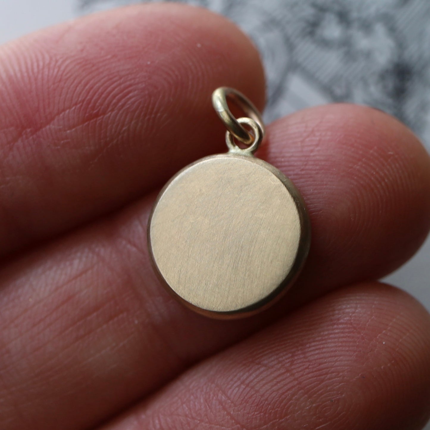 14k gold charm, READY TO ENGRAVE