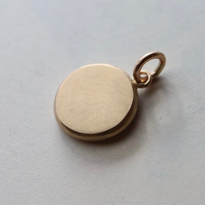 14k gold charm, READY TO ENGRAVE