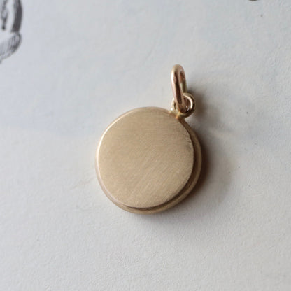 14k gold charm, READY TO ENGRAVE
