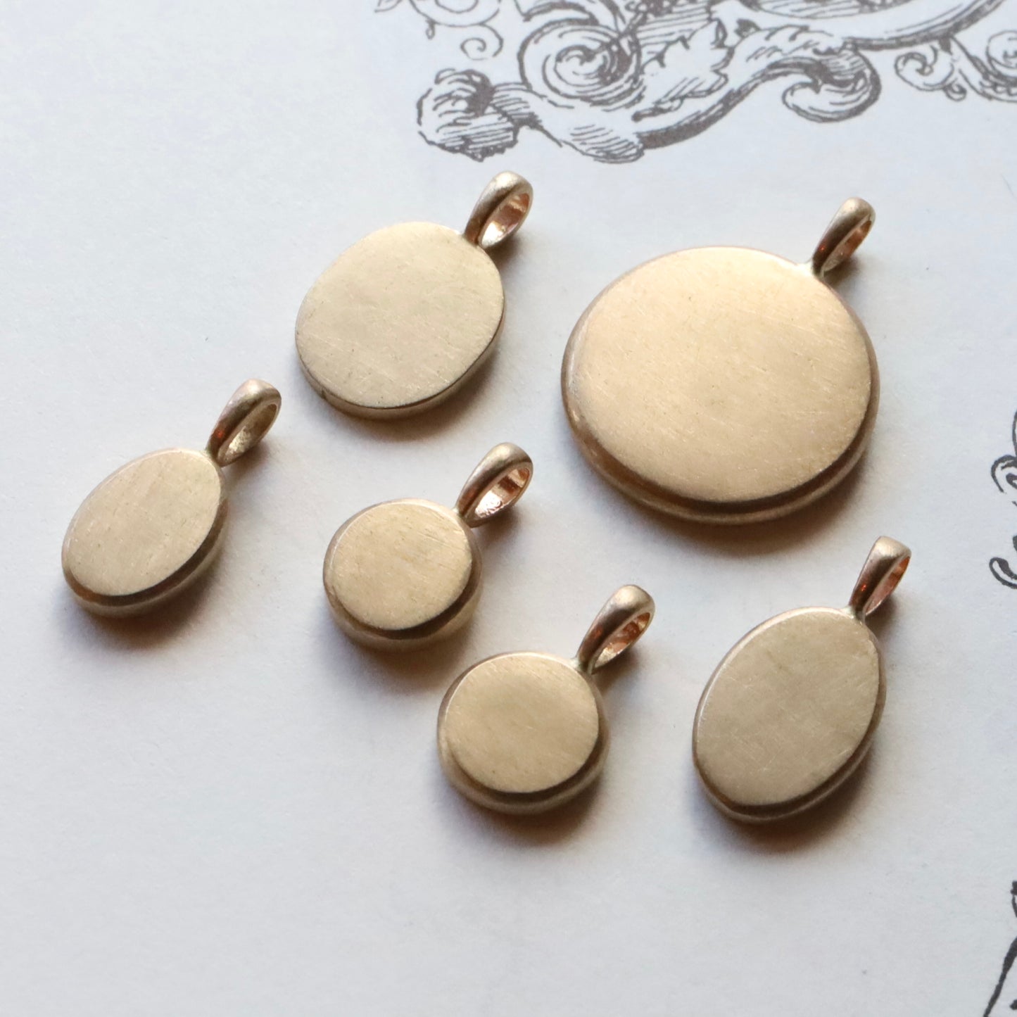 14k gold charms READY TO ENGRAVE
