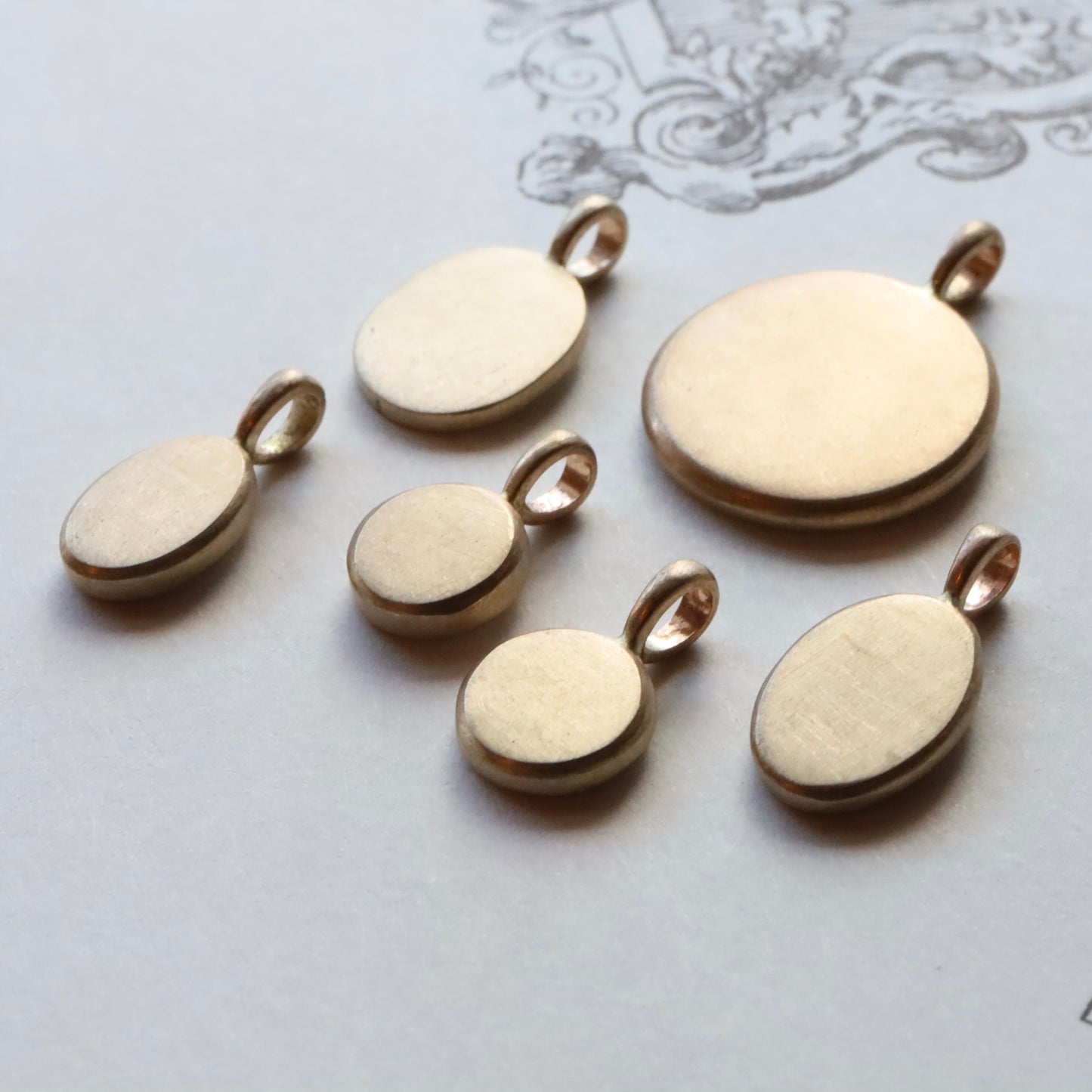 14k gold charms READY TO ENGRAVE