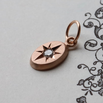 14k rose gold Sparkle pendant READY TO SHIP