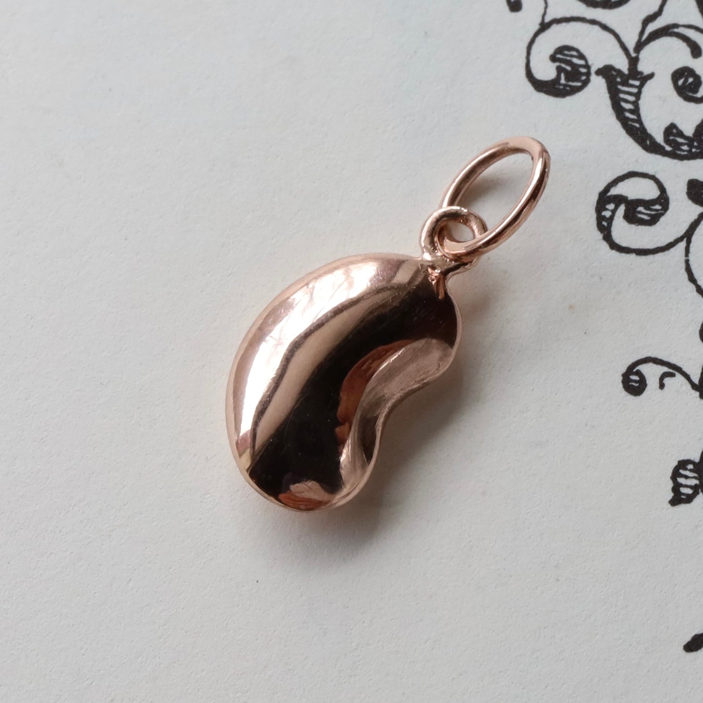 14k Rose Gold Baby Bean READY TO SHIP