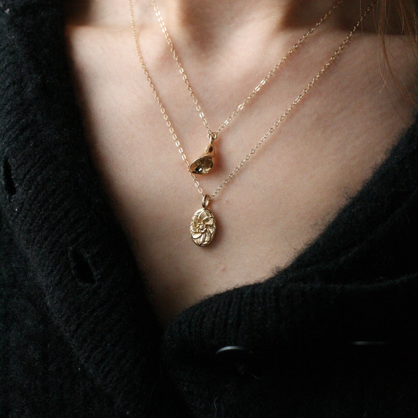 14k gold Rosette charm READY TO SHIP