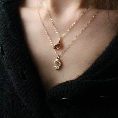 14k gold Rosette charm READY TO SHIP