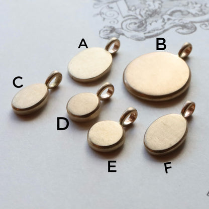 14k gold charms READY TO ENGRAVE