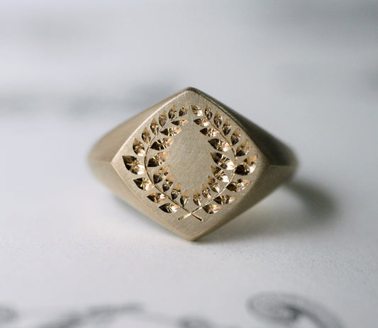 Laurel Signet Ring