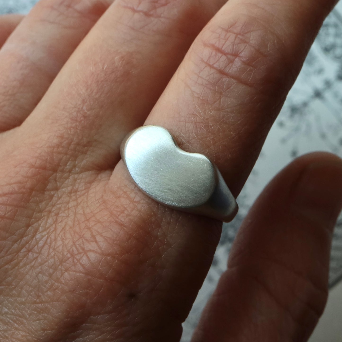 Large Lucky Bean Signet Ring
