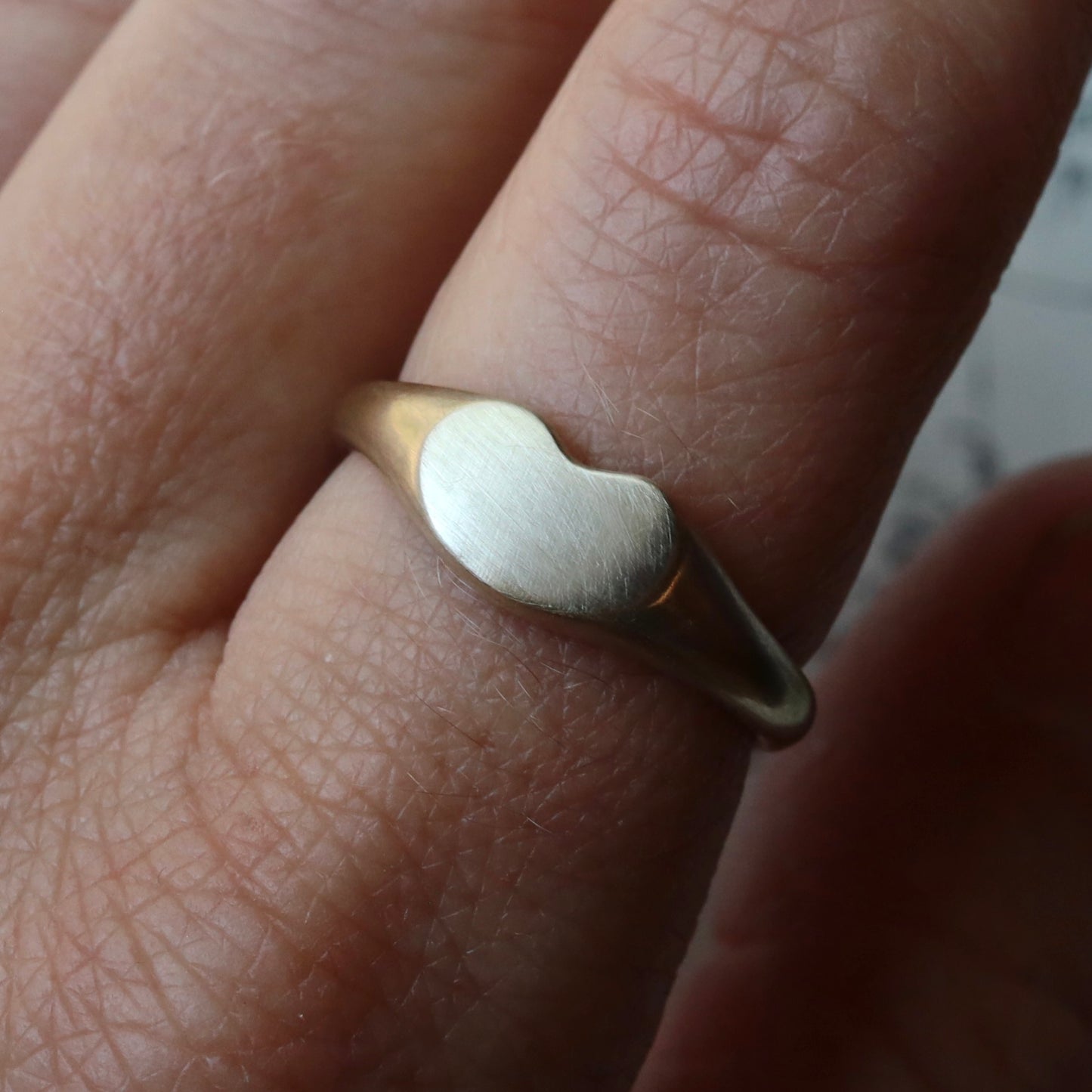 Small Lucky Bean Signet Ring