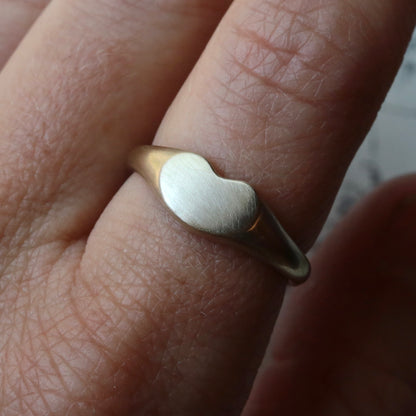 Small Lucky Bean Signet Ring
