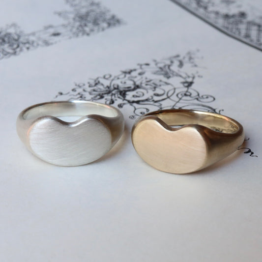 Large Lucky Bean Signet Ring