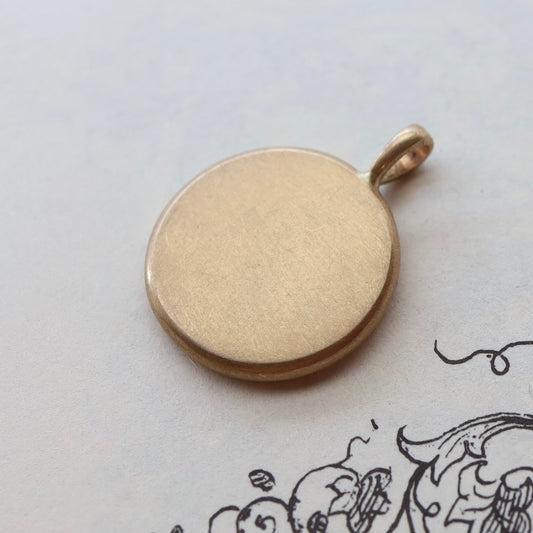 14k gold charm READY TO ENGRAVE