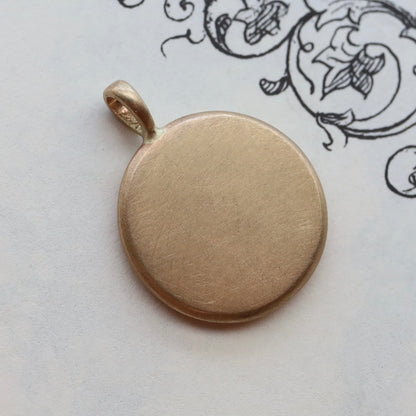 14k gold charm READY TO ENGRAVE