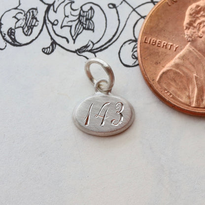 Tiny sterling silver "I love you" charm READY TO SHIP