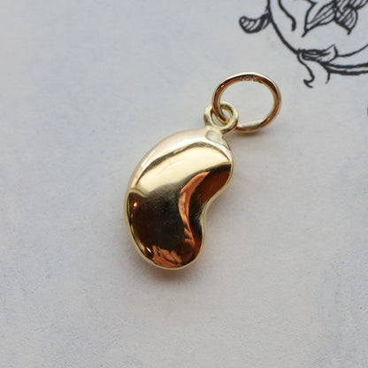 18k gold Lucky Baby Bean charm READY TO SHIP