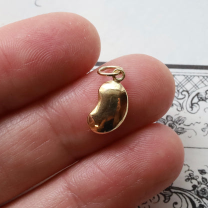 18k gold Lucky Baby Bean charm READY TO SHIP