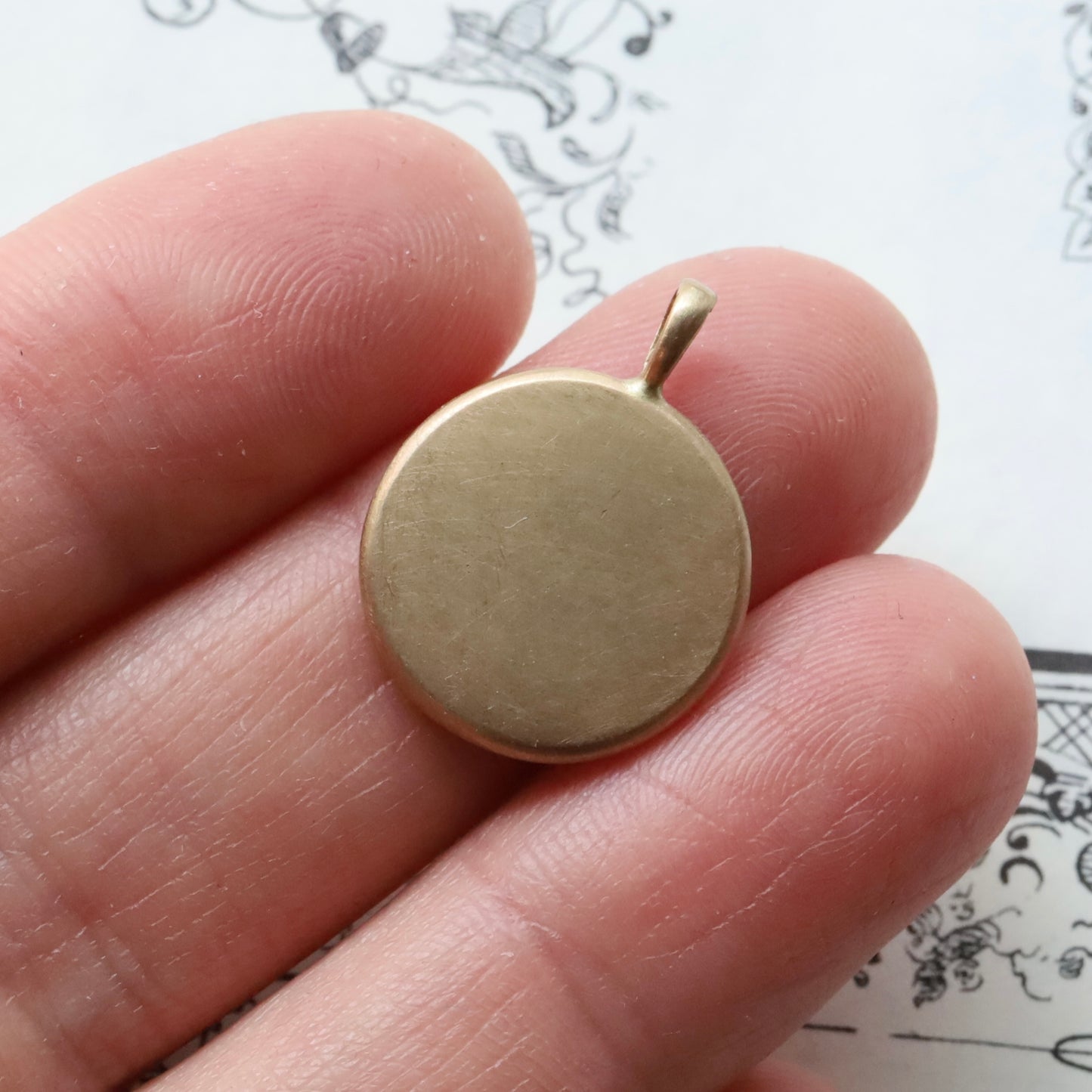 14k gold charm READY TO ENGRAVE