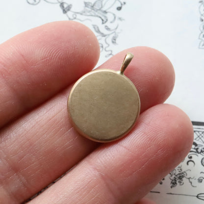 14k gold charm READY TO ENGRAVE