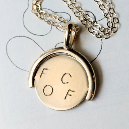 "F*** off" Spinner Pendant