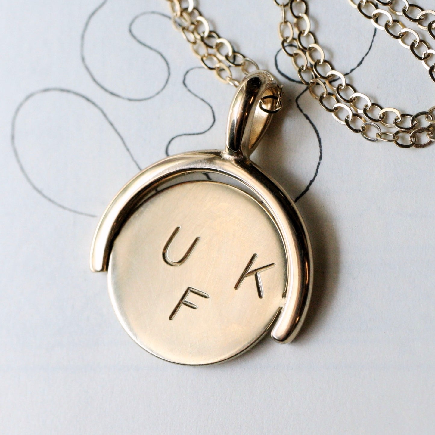 "F*** off" Spinner Pendant