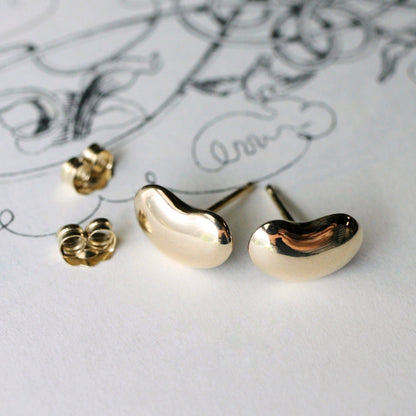 Lucky Bean Stud Earrings