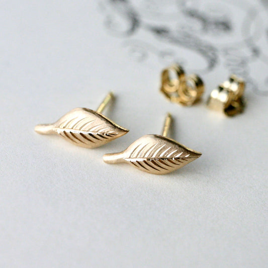 Tiny Leaf Studs
