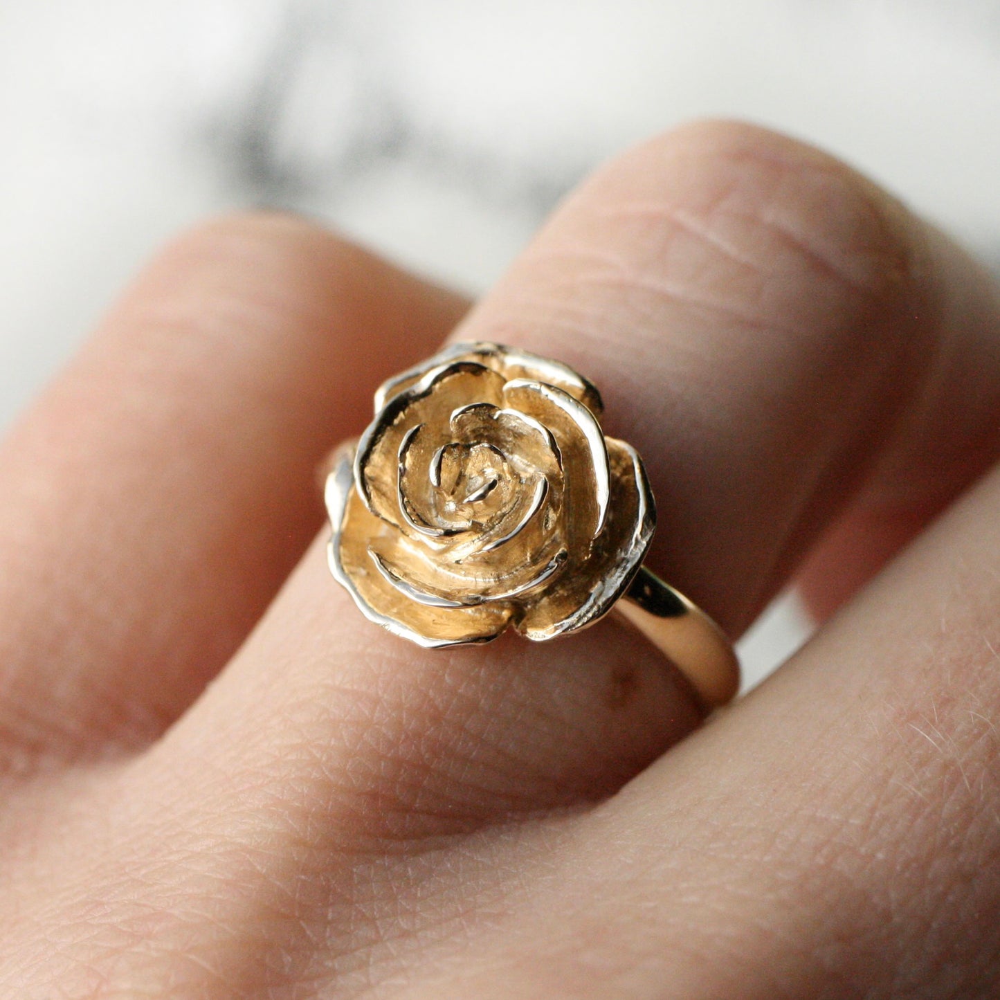 Gold Beloved Rose Promise Ring Size 5.75