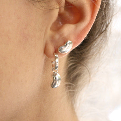 Lucky Bean Hoop Earrings