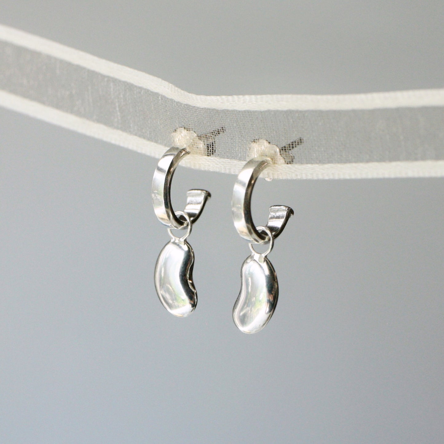 Lucky Bean Hoop Earrings