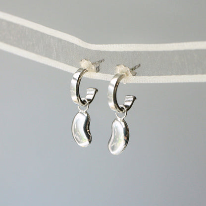 Lucky Bean Hoop Earrings