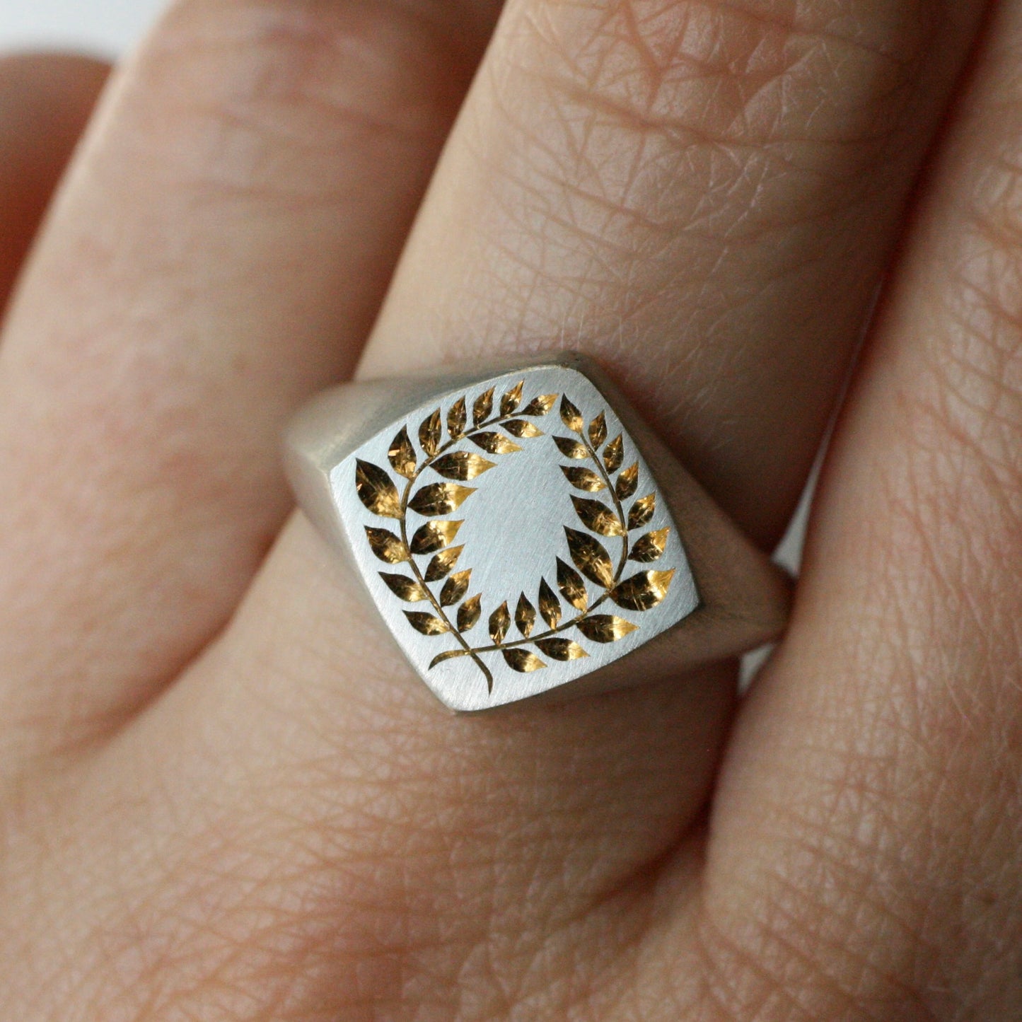 Laurel Signet Ring